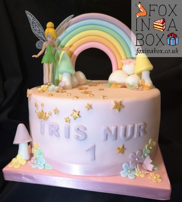 Tinkerbell rainbow cake